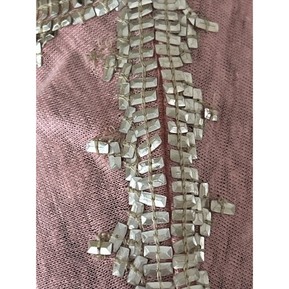 Calypso Saint Barth Linen knit Embroidered Stud Short Sleeve Top coral Size XS - Picture 10 of 15